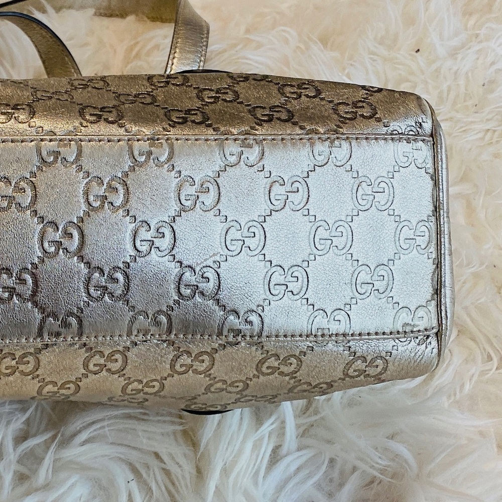 Gucci gold monogram Guccissima GG handbag - Picture 5 of 7